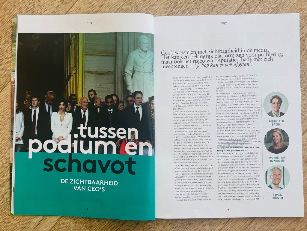 Adformatie Beta Strategies Frank Körver CEO's reputatie communicatie leiderschap