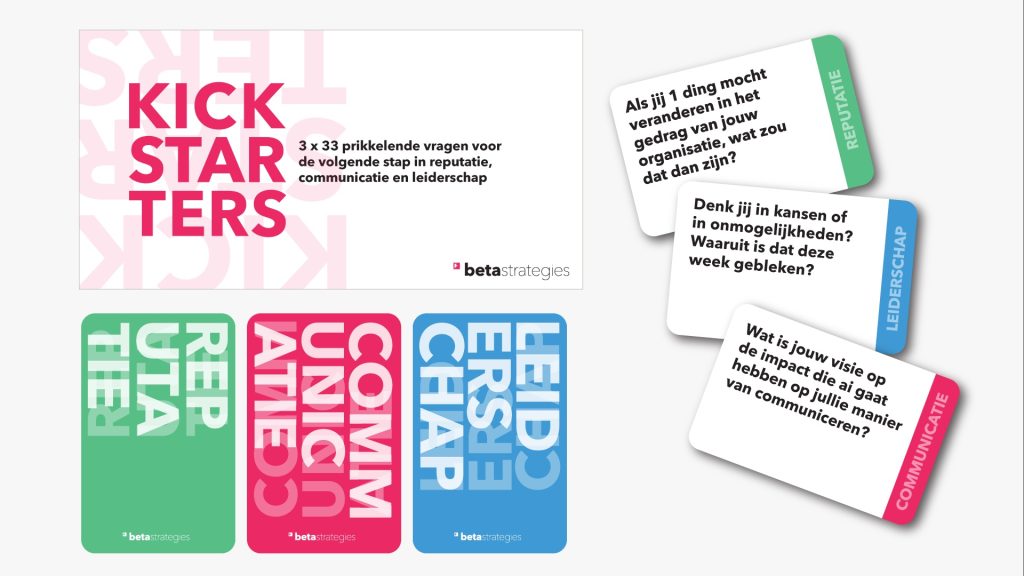Kickstarters Card Deck van Beta Strategies - ontwikkeld door Frank Körver