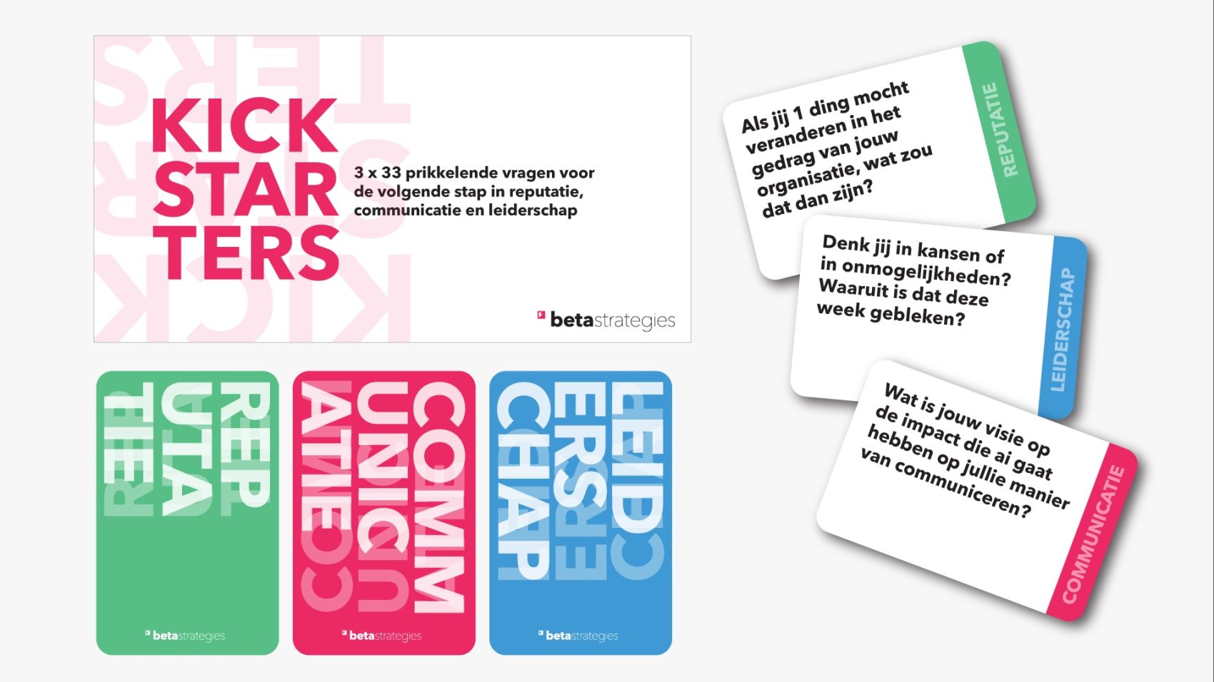 Kickstarters Card Deck van Beta Strategies - ontwikkeld door Frank Körver